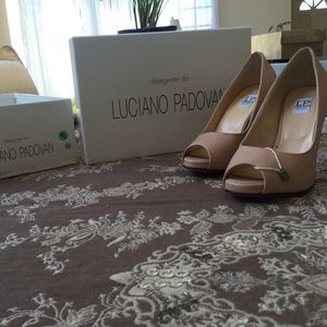 Luciano Padovan high heel peekaboo toe shoe